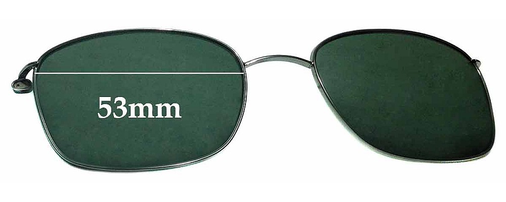 Sunglass Fix Replacement Lenses for Ray Ban RB6042-2502 Clip On- 53mm Wide