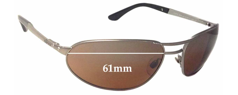 Sunglass Fix Replacement Lenses for Revo 3073 - 61mm Wide