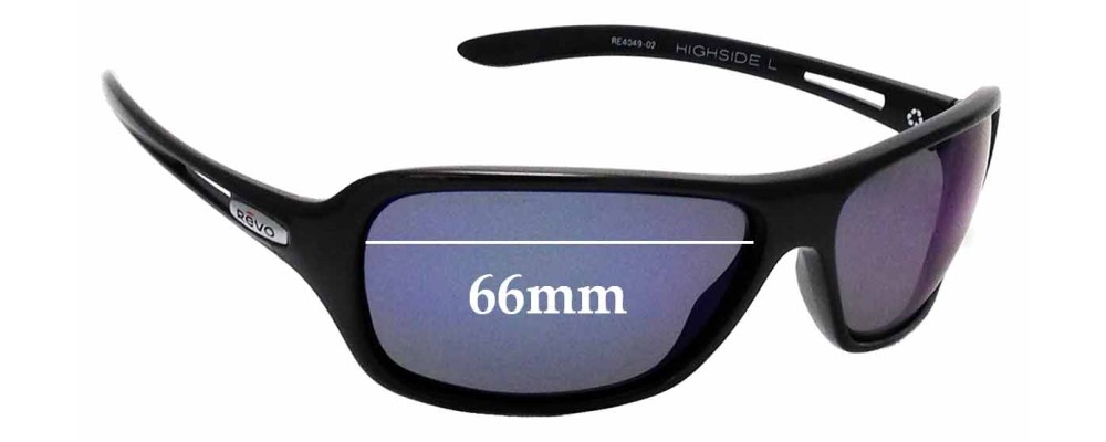 Sunglass Fix Replacement Lenses for Revo RE4049 Highside L - 66mm Wide