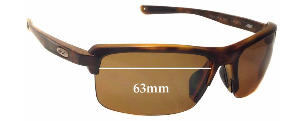 Sunglass Fix Replacement Lenses for Revo 4066 Crux N - 63mm Wide