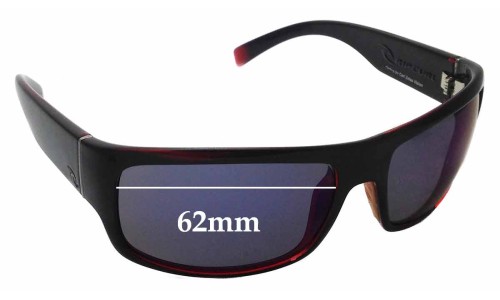 Sunglass Fix Replacement Lenses for Rip Curl Raglan 8 - 62mm Wide 