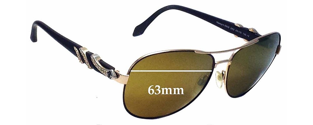 Sunglass Fix Replacement Lenses for Roberto Cavalli Maasym 880S - 63mm Wide