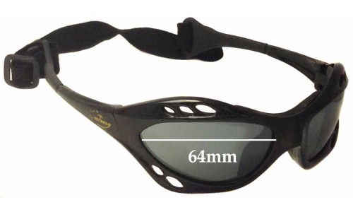 Sunglass Fix Replacement Lenses for Seabreeze Kite Surfer - 64mm Wide 