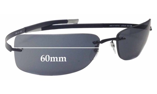 Sunglass Fix Lentilles de Remplacement pour Silhouette Silouette 8628 - 60mm Wide 