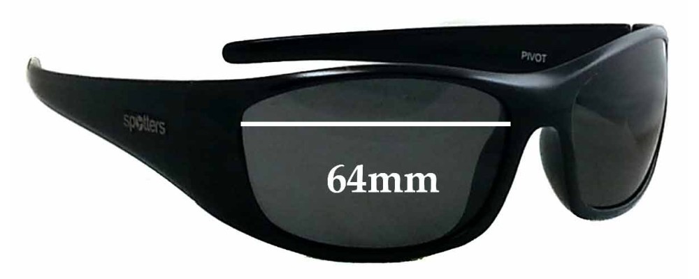 Spotters Pivot Replacement Sunglass Lenses - 64mm wide