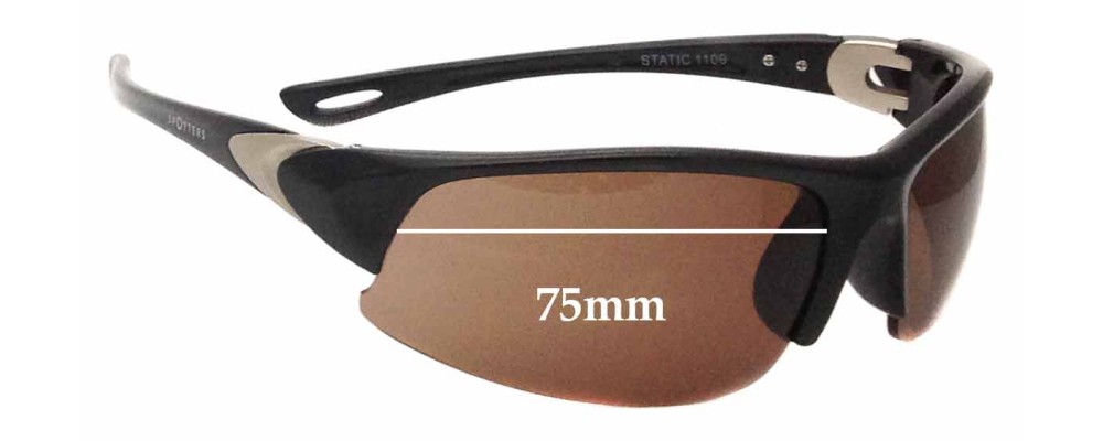 Sunglass Fix Replacement Lenses for Spotters Static - 75mm Wide
