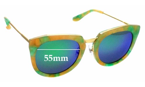 Sunglass Fix Replacement Lenses for Stephane Christian  Bunker - 55mm Wide 