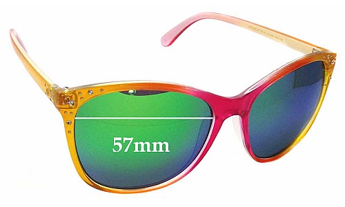 Sunglass Fix Replacement Lenses for Steve Madden S5449 - 57mm Wide 