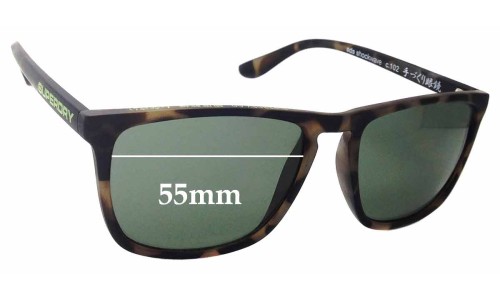Sunglass Fix Replacement Lenses for Superdry Shockwave - 55mm Wide 