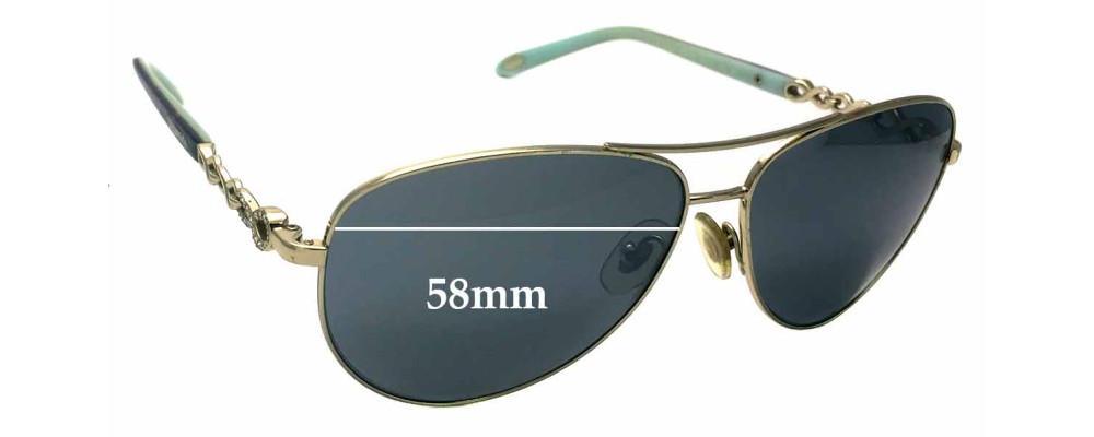 Sunglass Fix Replacement Lenses for Tiffany & Co TF 3049-B - 58mm Wide