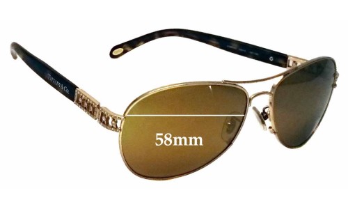 Sunglass Fix Replacement Lenses for Tiffany & Co TF 3007-B - 58mm Wide 