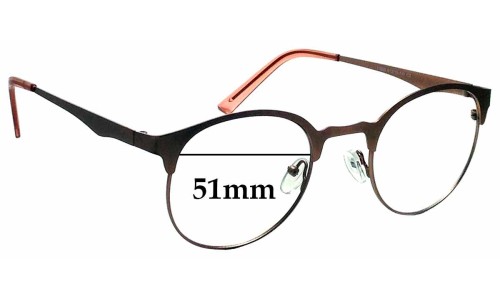 Sunglass Fix Replacement Lenses for TIJN 11500 - 51mm Wide 