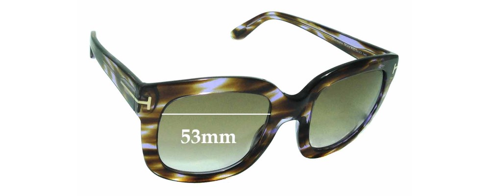 Sunglass Fix Replacement Lenses for Tom Ford Christophe TF279 - 53mm Wide