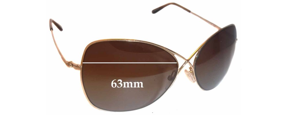 Sunglass Fix Replacement Lenses for Tom Ford Colette TF250 - 63mm Wide