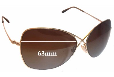 Tom Ford Colette TF250 Replacement Lenses 63mm wide 