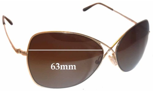 Sunglass Fix Replacement Lenses for Tom Ford Colette TF250 - 63mm Wide 