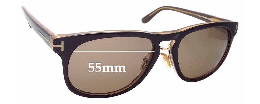 Sunglass Fix Replacement Lenses for Tom Ford Franklin TF346 - 55mm Wide