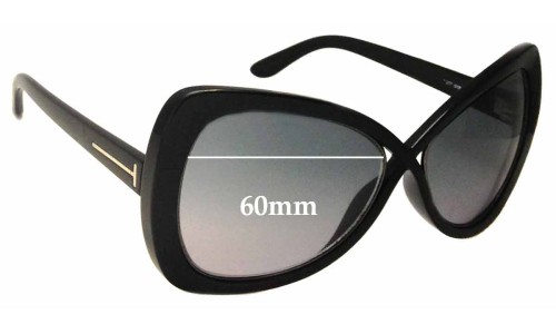 Sunglass Fix Replacement Lenses for Tom Ford Jade TF277 - 60mm Wide 