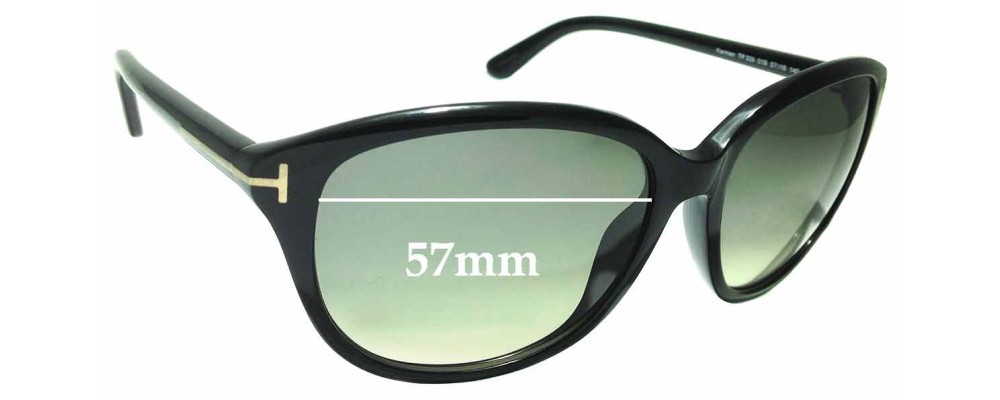 Sunglass Fix Replacement Lenses for Tom Ford Karmen TF329 - 57mm Wide