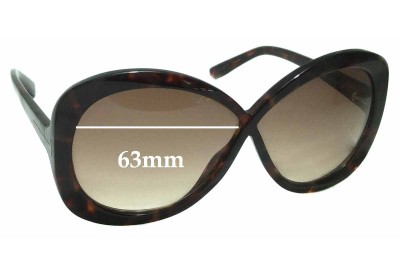 Tom Ford Margot TF226 Replacement Sunglass Lenses - 63mm wide 