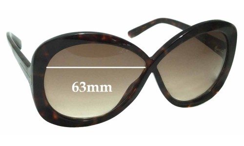 Tom Ford Margot TF226 Replacement Lenses 63mm wide 
