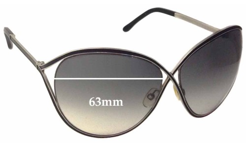 Sunglass Fix Replacement Lenses for Tom Ford Sienna TF178 - 63mm Wide 