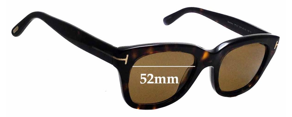 Sunglass Fix Replacement Lenses for Tom Ford Snowdon TF237 - 52mm Wide
