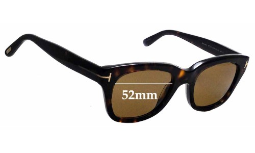 Sunglass Fix Replacement Lenses for Tom Ford Snowdon TF237 - 52mm Wide 