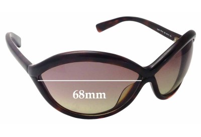 Tom Ford Sophia TF121 Replacement Sunglass Lenses - 68mm Wide 