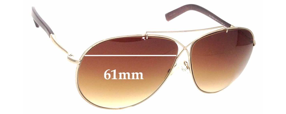 Sunglass Fix Replacement Lenses for Tom Ford Eva TF374 - 61mm Wide