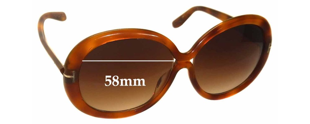 Sunglass Fix Replacement Lenses for Tom Ford Gisella TF388 - 58mm Wide