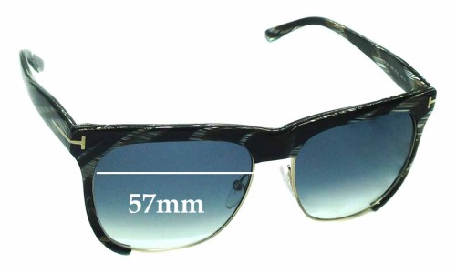 Sunglass Fix Replacement Lenses for Tom Ford Thea TF366 - 57mm Wide 
