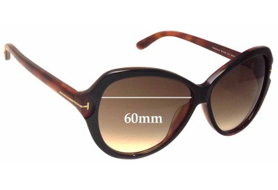 Tom Ford Valentina TF326 Replacement Sunglass Lenses - 60mm wide 