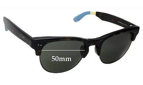 Sunglass Fix Replacement Lenses for Toms  Lobamba S007 - 50mm Wide 