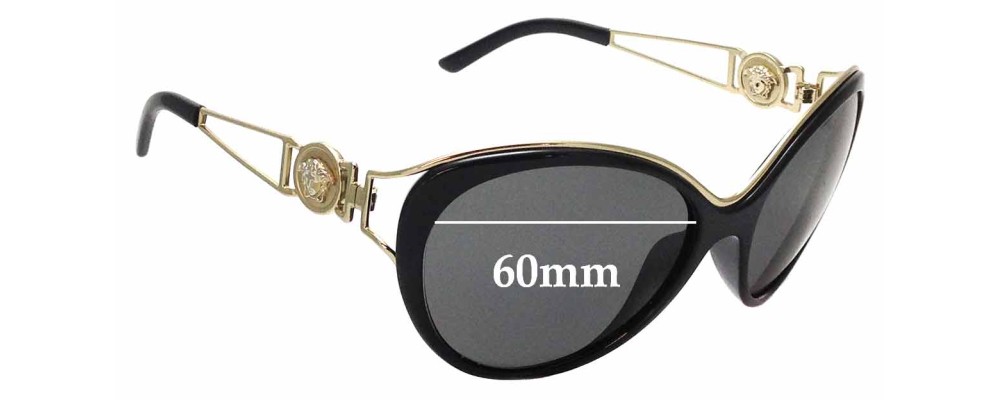 Sunglass Fix Replacement Lenses for Versace MOD 4233 - 60mm Wide