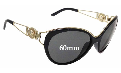 Sunglass Fix Replacement Lenses for Versace MOD 4233 - 60mm Wide 