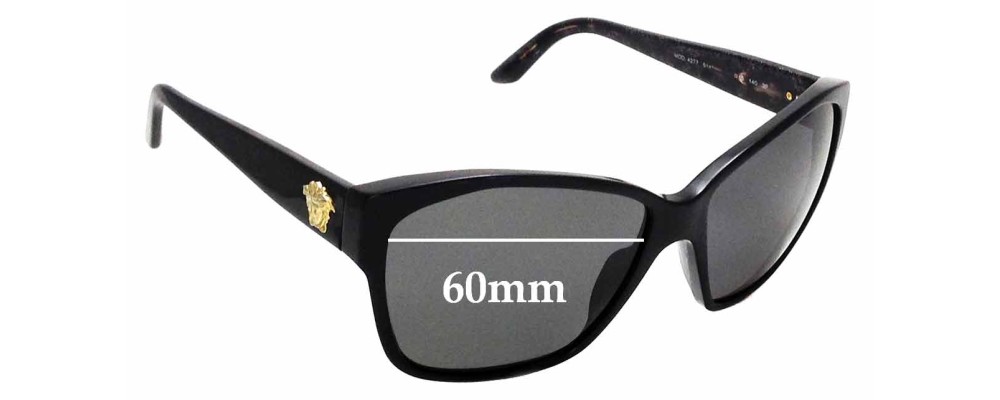 Sunglass Fix Replacement Lenses for Versace MOD 4277 - 60mm Wide
