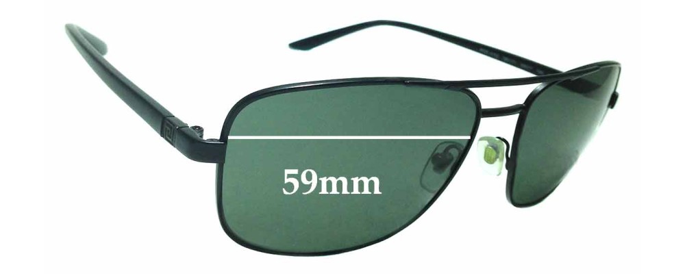 Sunglass Fix Replacement Lenses for Versace MOD 2153 - 59mm Wide
