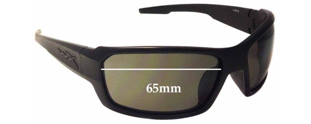 Sunglass Fix Replacement Lenses for Wiley X Wiley X Rebel - 65mm Wide