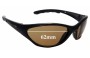 Sunglass Fix Lentes de Repuesto para Wiley X Unknown Model - 62mm Wide 
