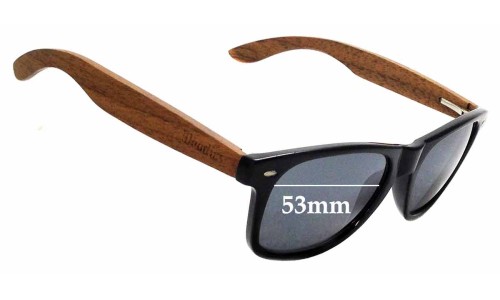 Sunglass Fix Lentes de Repuesto para Woodies Wayfarer - 53mm Wide 
