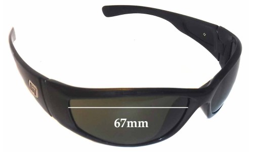 Sunglass Fix Replacement Lenses for Dirty Dog Bombster - 67mm Wide 