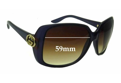 Gucci GG3166/S Replacement Lenses 59mm wide 