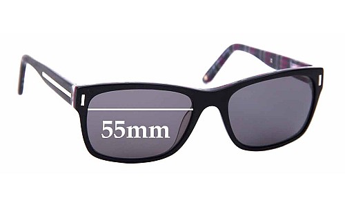 Sunglass Fix Replacement Lenses for Alex Perry AP Sun Rx 01 - 55mm Wide 