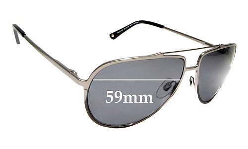 Sunglass Fix Replacement Lenses for Alex Perry AP Sun Rx 07 - 59mm Wide 