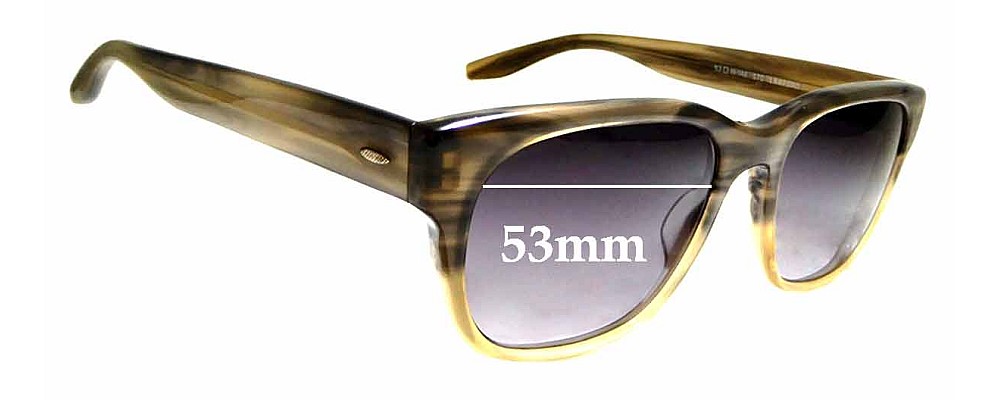 Sunglass Fix Replacement Lenses for Barton Perreira Lawford - 53mm Wide