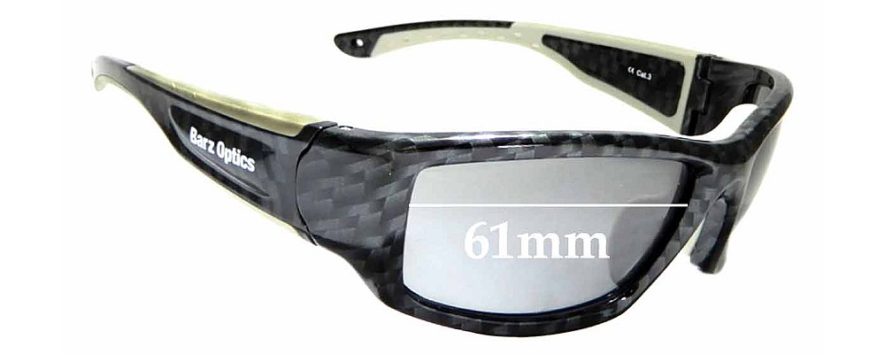 Sunglass Fix Replacement Lenses for Barz Optics Floater - 61mm wide