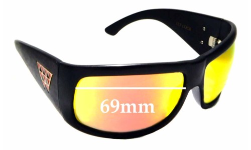 Sunglass Fix Replacement Lenses for Black Flys Fly Coca - 69mm Wide 