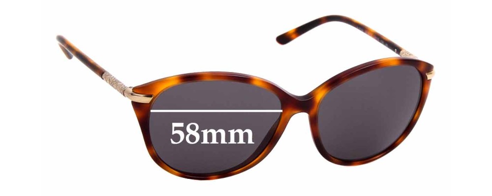 Sunglass Fix Replacement Lenses for Burberry B 4125  - 58mm Wide