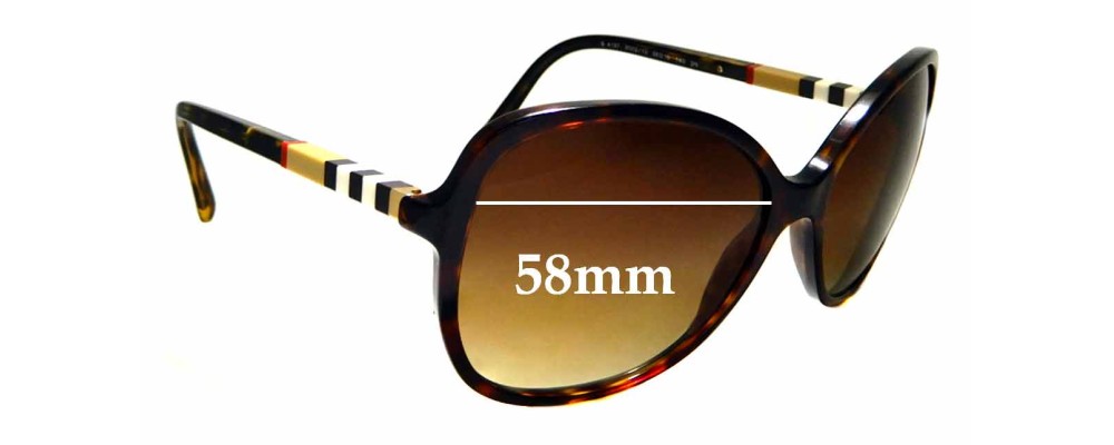 Sunglass Fix Replacement Lenses for Burberry B 4197 - 58mm Wide